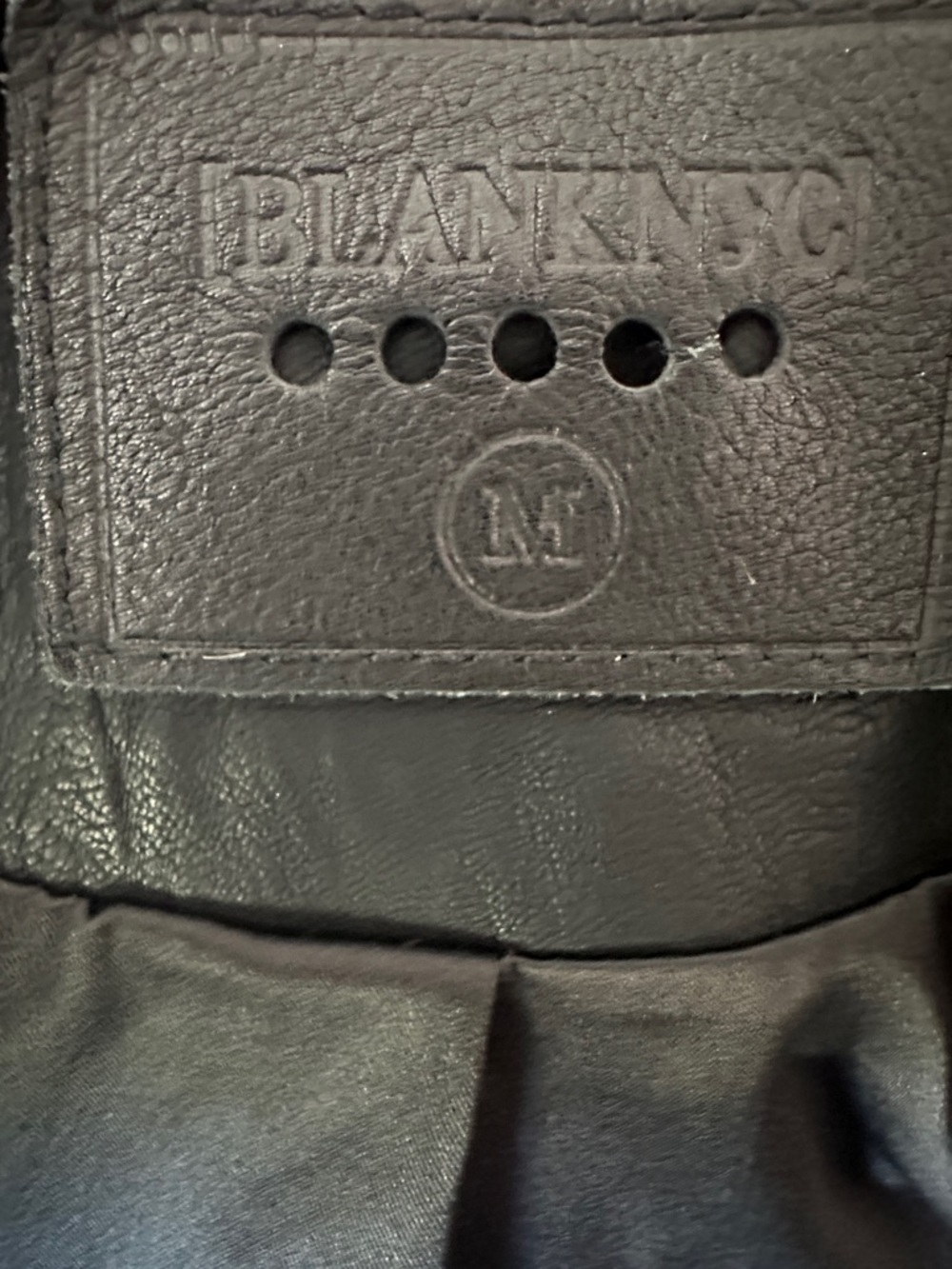 Blank NYC Black Faux Leather Moto Jacket with Removable Hood - Picture 3 of 3